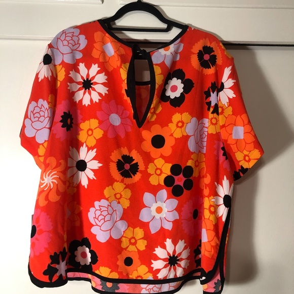 NWT Victoria Beckham for Target Retro Floral Top - Picture 3 of 4
